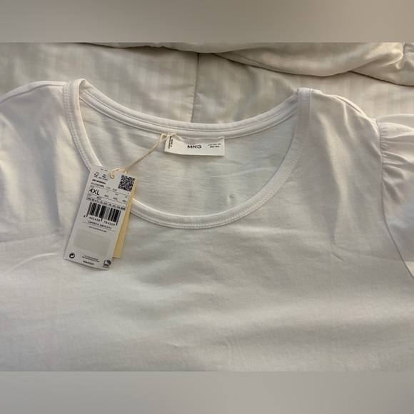 Mango White Scoop Neck Long Sleeve Top - Picture 3 of 3